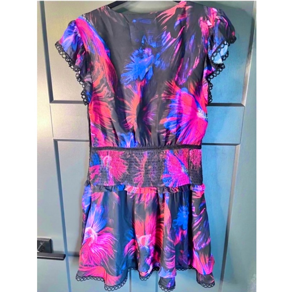 Bebe Ruffled Smock Waist Dress - Picture 4 of 7